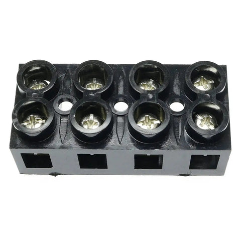 500V 60A 4 Position Dual Row Screw Terminal Block Heavy Duty Insulated Barrier Strip For Electrical Wiring And Control Panels