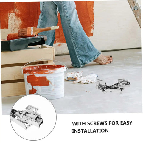 Soft Close Hidden Cabinet Hinges For Corner Cabinets With Damping System For Quiet Operation And Smooth Self Closing Easy Installation Includes Screws 2 Pack Zerodeko shown with included screws for easy installation