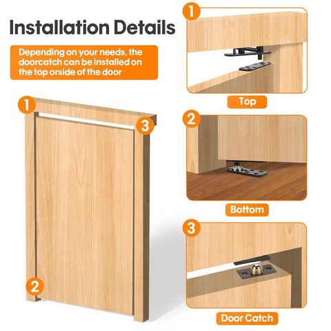 Installation details of Pivot Hinge Kit For Murphy Door Hidden Door System Heavy Duty 570 Lb Load Bearing 360 Rotation Invisible Hinges