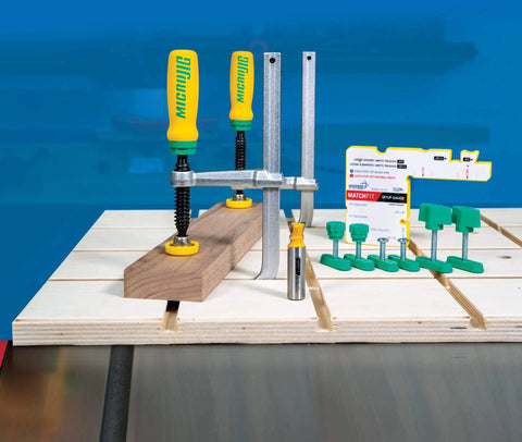 Matchfit Dovetail Clamp Pro Router Bit Kit With One Half Inch Shank And Fourteen Degree Bit For Precision Dovetail Routing In Woodworking