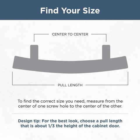 Diagram showing measurement guide for Brushed Nickel Cabinet Handles 10 Pack 3 Inch Center To Center Drawer Pulls For Kitchen Cabinets.
