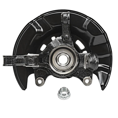 Two Piece Front Steering Knuckle Replacement Kit For 2009 To 2013 Toyota Corolla Matrix, Includes Front Steering Knuckles And Wheel Bearing Hubs Assembly, Direct Fit, Easy Install front view