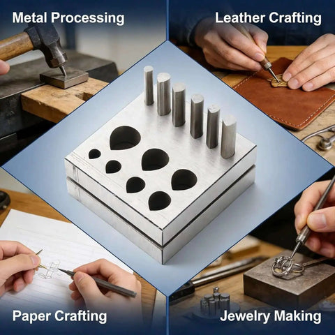 Drop Shaped Die Cutter Set With 7 Pieces In 45 Steel for Jewelry Making, Metal, Leather, and Paper Crafting Projects