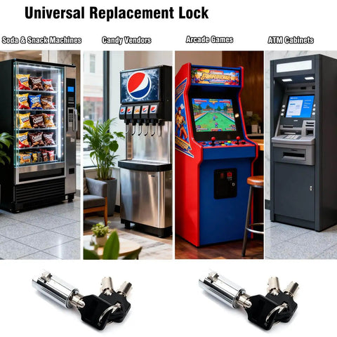 Two Pack Vending Machine Locks Keyed Alike With Six Id...