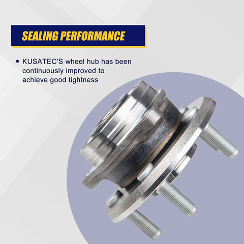 Front Wheel Bearing And Hub Assembly 513324 For Dodge Durango 2011 To 2020 And Jeep Grand Cherokee 2011 To 2019 With 5 Lug And ABS Ready To Install Front Hub Assembly showing side view with sealing performance