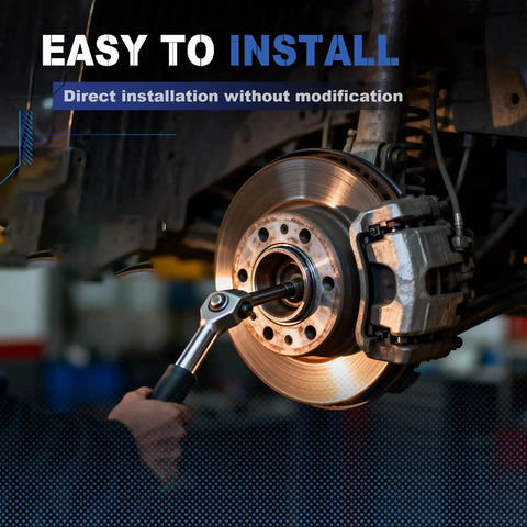 Mechanic installing Front Wheel Hub And Bearing Assembly For 2005-2014 Subaru Outback And Legacy 5 Lug With ABS 4 Hole Flange Front Left Or Right Replacement Replaces 513220 High Quality Wheel Bearing Kit
