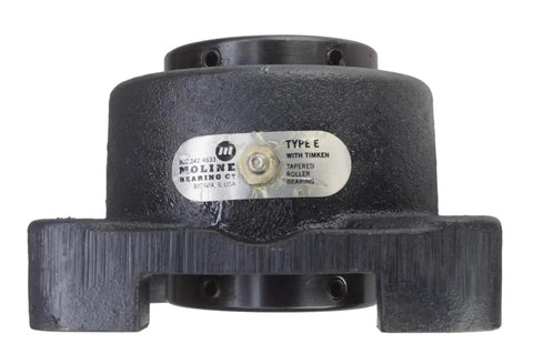 Heavy Duty 2 Inch Type E Four Bolt Flange Bearing With Double Taper Roller Bearings Inside, Moline 19311200 close-up view