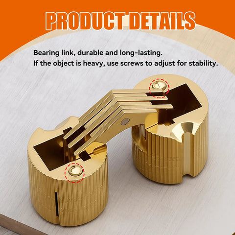 8 Pcs Brass Hidden Barrel Hinges 8 Mm Concealed Furniture Fittings With 180 Degree Opening For Jewelry Boxes