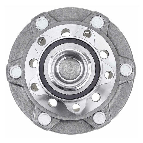 Front view of Front Left Or Right Wheel Hub Bearing Assembly For Ford Transit 350 And 350 HD Vans Fits 3.2L 3.5L And 3.7L Engines 2015 To 2017 For Standard And 2015 To 2018 HD 179.9 Mm Bolt Circle 5 Bolt Pattern Heavy Duty Replacement.
