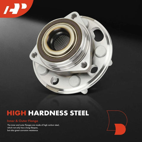 5 Lug Wheel Bearing And Hub Assembly Front Or Rear For Chevy Equinox GMC Terrain 2010 to 2017 showcasing high hardness steel