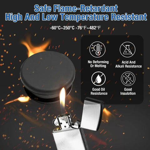 8 Pack Silicone Hole Plugs Locking End Caps For 1-1/2 Inch Holes Waterproof shown with flame resistance features.