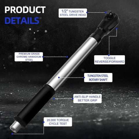 Half Inch Offset Extension Wrench Impact 3 In 1 Manual Electric Pneumatic Ratchet with 90 Degree Offset Design, product details view