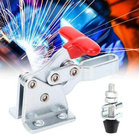 2 Piece Toggle Clamp Set Quick Release Vertical Welding Holding Clamps For Woodworking Jigs And Fixtures, metal construction