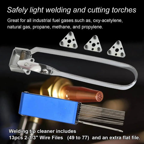 22 Piece Welding Accessories Kit With Chipping Hammer Tempered Chisel On One End And Point On The Other Soapstone Holder