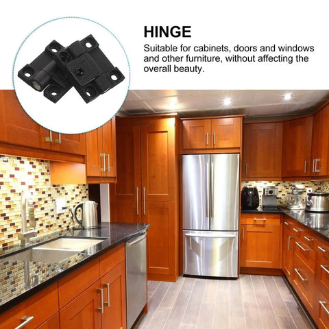 90 Degree Torque Positioning Folding Cabinet Door Hinges For Cabinet Frame Adjustable No Fuss Self Locking Hinges Black Plastic Cabinet Hardware For Kitchen Bathroom And Office 1 Pair shown in modern kitchen