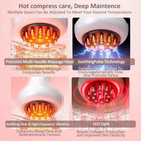 Premium Lymphatic Drainage Massager For Body Shaping With Microcurrent, Vibration, Light And Heat Therapies product features