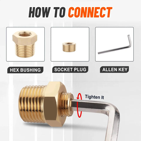 Tutorial showing how to connect Brass Pipe Plug Fitting Kit, 35 Piece Set With 1/8 Inch Through 3/4 Inch NPT Male Internal Hex Thread Plugs.