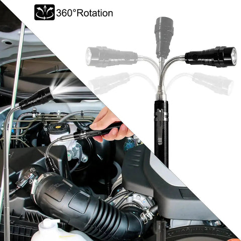 Magnetic Flashlight Gift For Men And Dads Extendable Telescoping Magnet Tool used in automotive engine bay
