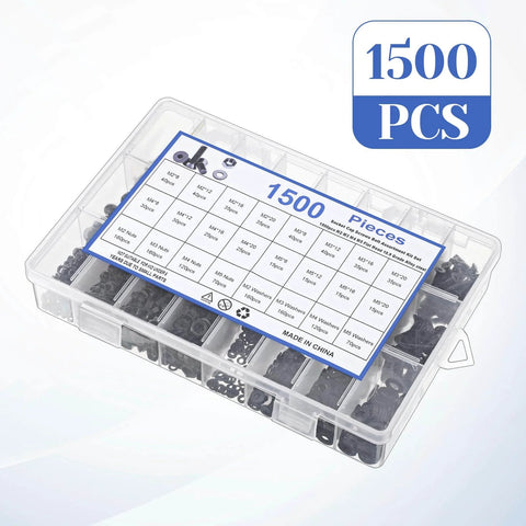 Massive Over 1500 Piece Set With All In One M2 To M5 Flat Head Hex Socket Screws Ten Point Nine Grade Alloy Steel Bolts Nuts Washers