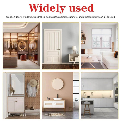 Collage showing various furniture uses for a 35mm Concealed Hinge Jig For Cabinets, Heavy Duty Aluminum Drill Guide With 2 Quick Clamps.