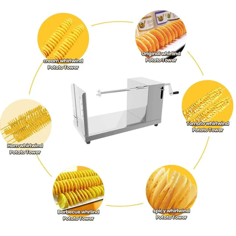 Spiral Potato Cutter And Vegetable Twister Slicer For Potatoes Cucumbers Carrots Curly Fries DIY BBQ Kitchen Tool 304 Stainless Steel
