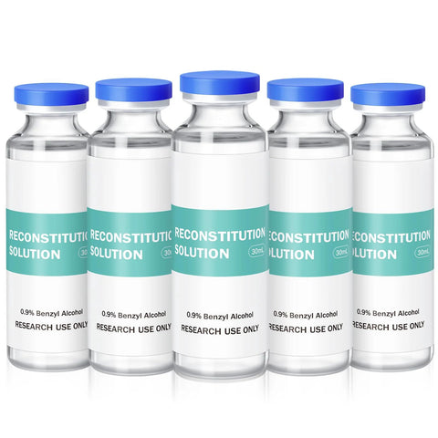 Amazon Reconstitution 30ml glass vials, 5-pack with blue caps