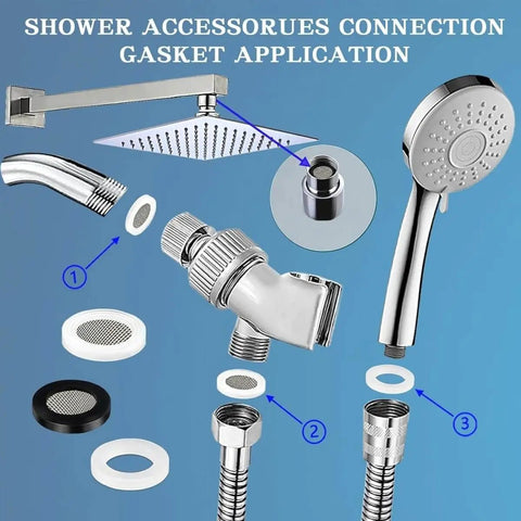Go To 1000 Piece O Ring Kit With 18 Sizes And 18 Size Rubber Washers for shower accessories and plumbing connections.