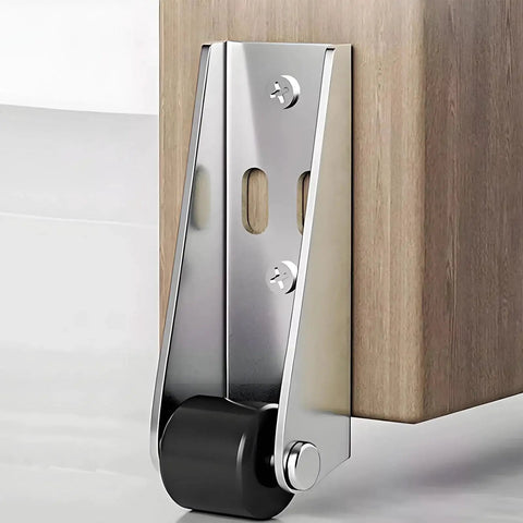 4 Pack Door Droop Support Wheels Set For Sliding Doors Cabinets And Furniture Stability Stainless Steel And Nylon Bottom Track