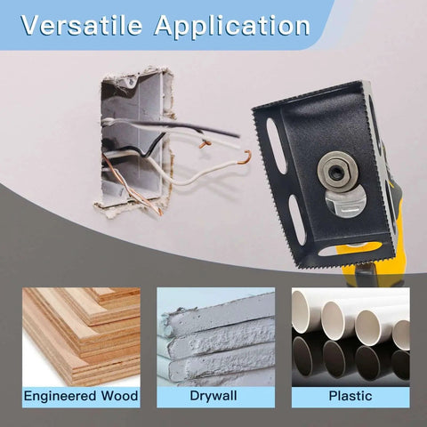 Upgrade Square Slot Cutter For Drywall Heavy Duty Electrical Outlet Box Cutter showing versatile application on drywall and materials
