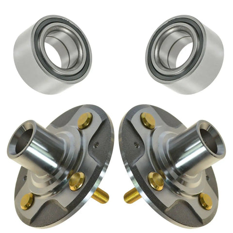 2 Piece Front Wheel Bearing And Hub Kit For Honda Civic 2001 Through 2005 Direct Fit Replacement Includes 2 Front Bearings And 2 Front Hubs