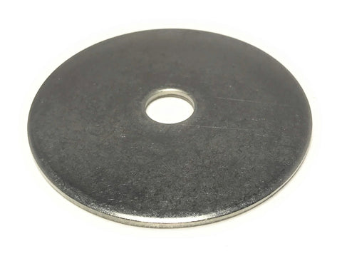 Stainless steel fender washer, 1/2 in ID, 3 in OD, 1/8 in thick, 4 pcs