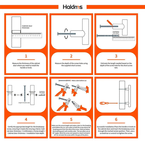 Installation guide for 10 Pack Black And Gold Cabinet Knobs For Kitchen Cabinets Dressers And Drawers with diagrams.