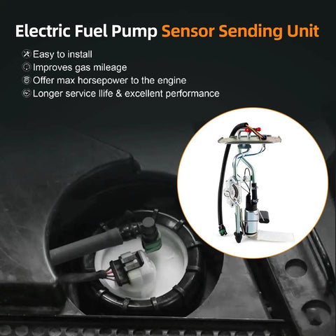 Electric Fuel Pump Assembly For Jeep Wrangler YJ 1991 1992 1993 1994 1995 2.5L 4.0L 20 Gallon Tank Replacement Direct Fit Low Noise Design