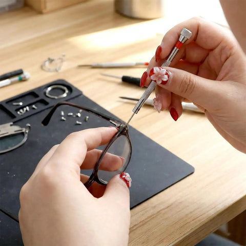 Using 630 Piece Eyeglass Repair Kit With Screws And Tiny Micro Fasteners For Electronics Repair Watches And Laptops Including M2 Hard Drives