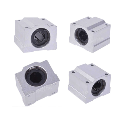 Set Of Four 16mm Linear Bearing Pillow Blocks SCS16UU Closed Type for smooth motion on 16mm round shafts, aluminum housing