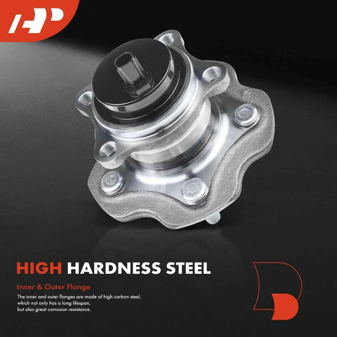 Close-up of Two Pack Rear Wheel Bearing And Hub Assembly With ABS For FWD Toyota Lexus And Scion Models 2006 Through 2021