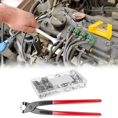 116 Pcs 304 Stainless Steel Ear Hose Clamp Assortment Kit With Pincer 6 Mm To 28.6 Mm on automotive engine maintenance