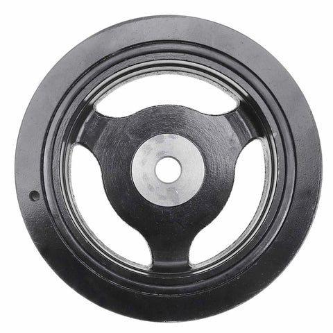 Engine Harmonic Balancer Pulley For SOHC V6 3.5L 4.0L 6 Groove Replacement, front view, fits Chrysler and Dodge models 2007-2010