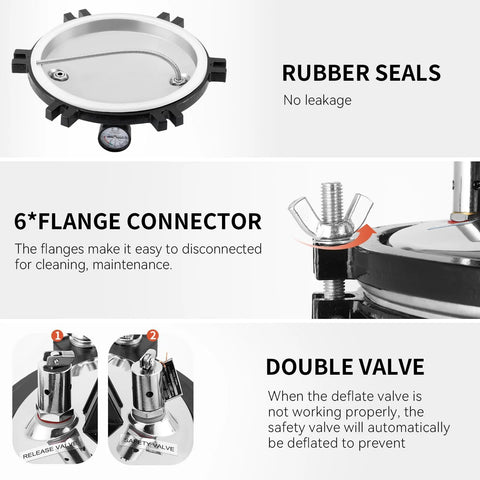 BAOSHISHAN 18L stainless steel steam autoclave with rubber seals, portable 110V kitchen appliance