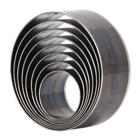 Leather Circle Cutter Set For Diy Projects 8 Piece Hollow Punch Kit 25mm To 60mm Alloy Steel