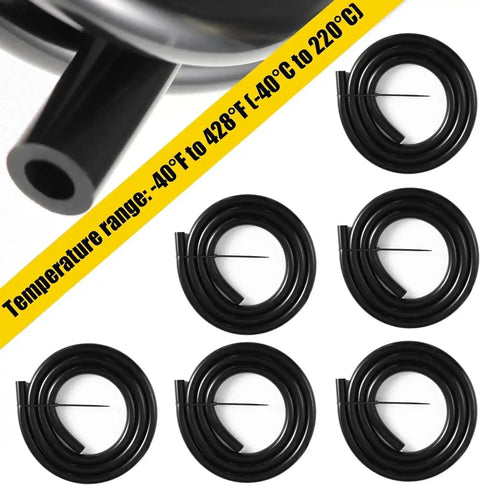 Automotive Silicone Vacuum Hose Kit With 3Mm 4Mm 5Mm 6Mm 8Mm 10Mm Inner Diameters Six Black High Temp Silicone Hoses
