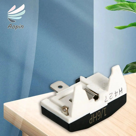 Refrigerator Thermal Overload Protector One Sixth HP 125W Replacement Part on display against a blue background