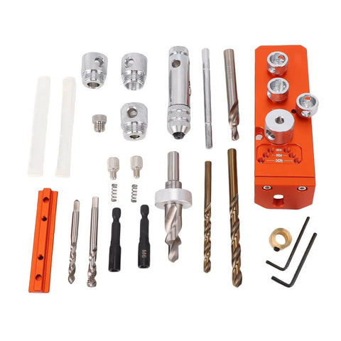Integrated Aluminum Profile Drill Jig For Automated Assembly Lines, time-saving tool with anodized finish shown in full set view