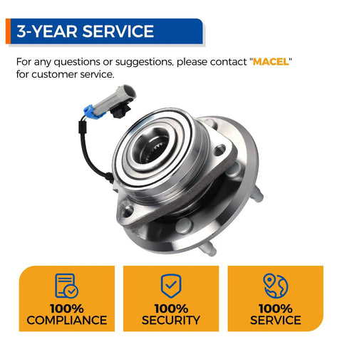 Beefed-Up Front Wheel Hub Bearing Assembly Fits 2007-2009 Chevy Equinox, 2007-2008 Pontiac Torrent, Suzuki XL-7, 2008-2010 Saturn Vue 5 Lug With ABS
