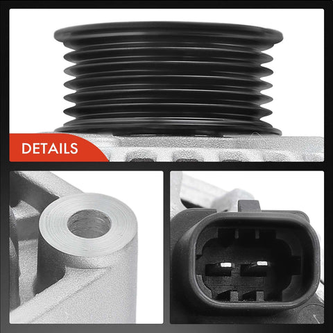 Close-up details of Heavy Duty 12V 150A Alternator With 6 Groove Pulley CW For Chevy Silverado 1500 Tahoe Suburban