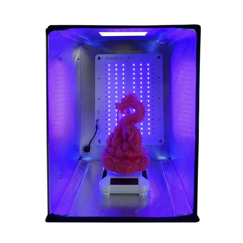UV Resin Curing Box With Adjustable Brightness 48W 395nm UV LED Curing Light Smart Time Control DIY Enclosure camera view