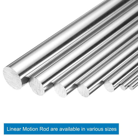 Two Pack 4mm By 100mm Linear Motion Rod Guide Shaft, Case Hardened Chrome Plated Steel, Ultra Smooth Precision Rail close-up