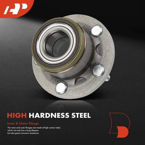 Rear Wheel Bearing And Hub Assembly 5 Lug Direct Fit For Ford Transit Connect 2010 2011 2012 2013 Rear Driver Or Passenger Side 4 Point 3 Inch Bolt Circle No ABS