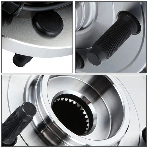 Close-up of Front Wheel Bearing Hub Assembly With ABS Sensor Plug And Cable For Jeep Commander Grand Cherokee 2005 To 2010