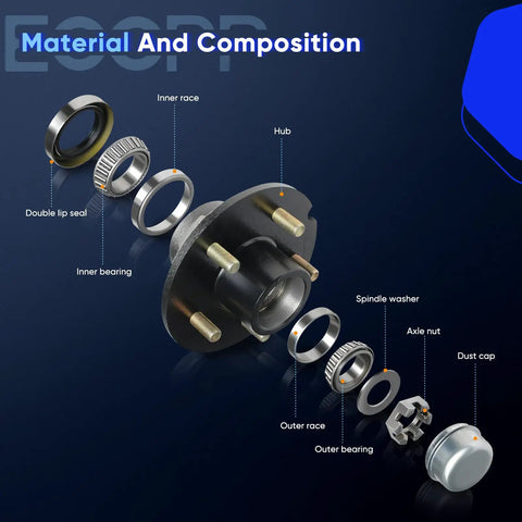 Two Pack Front And Rear Wheel Hub Bearing Assembly Kit 5 Lug With ABS For Cadillac XTS CTS Buick Regal Allure Lacrosse Malibu Impala And Equinox 2010 2016 parts diagram